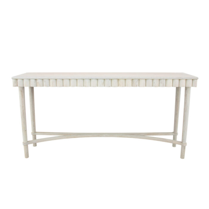 Mano light oak console table- Celline Home