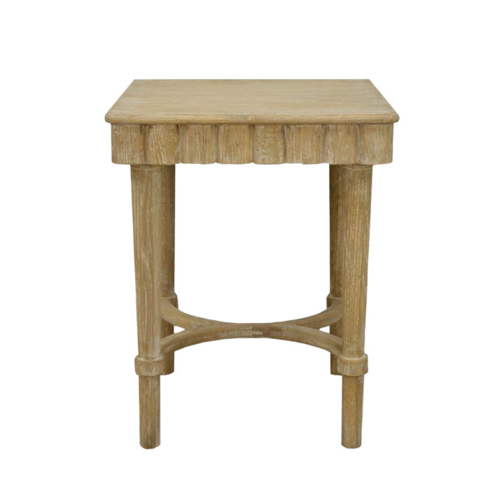 Manya Oak Wood Side Table- Celline Home