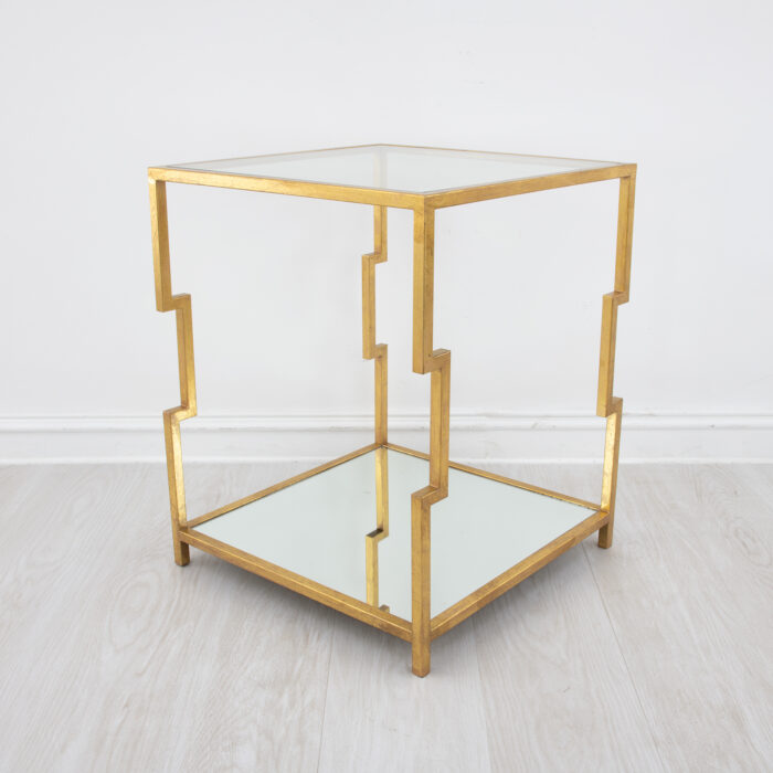 Martha 2 Shelves Gold End Table - Image 5