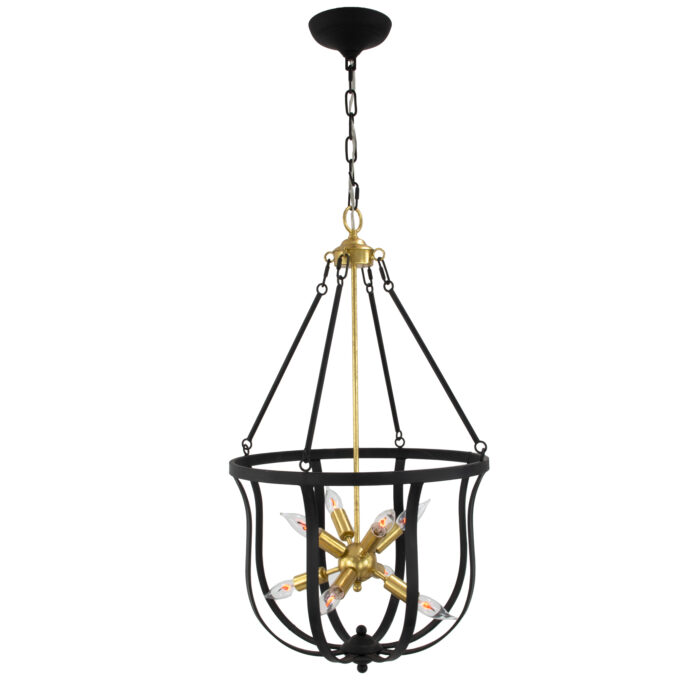 Maxim Black & Gold Chandelier