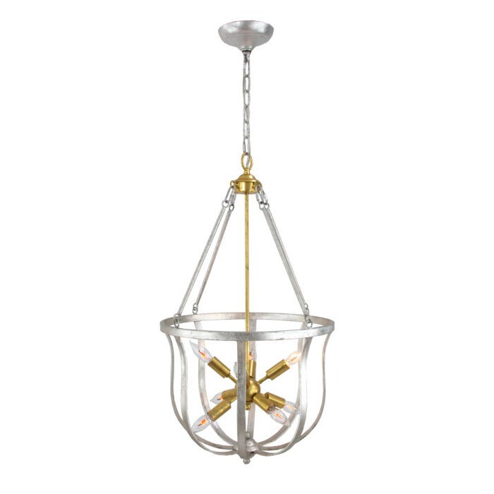 Maxim Silver & Gold Chandelier- Celline Home