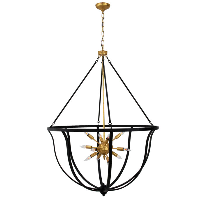 Maxime Black & Gold Chandelier