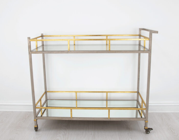 Melody Champagne & Gold Serving Cart - Image 7