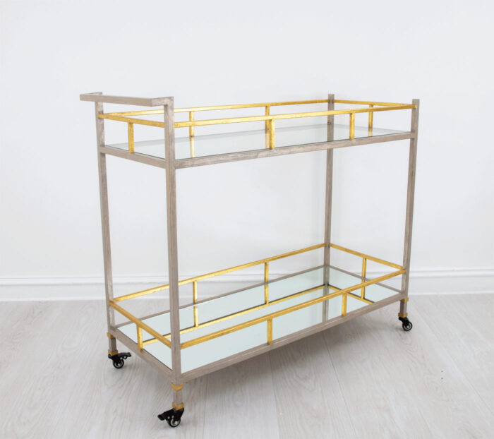 Melody Champagne & Gold Serving Cart - Image 3