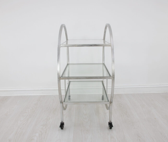 Milo Round Silver Bar Cart - Image 6