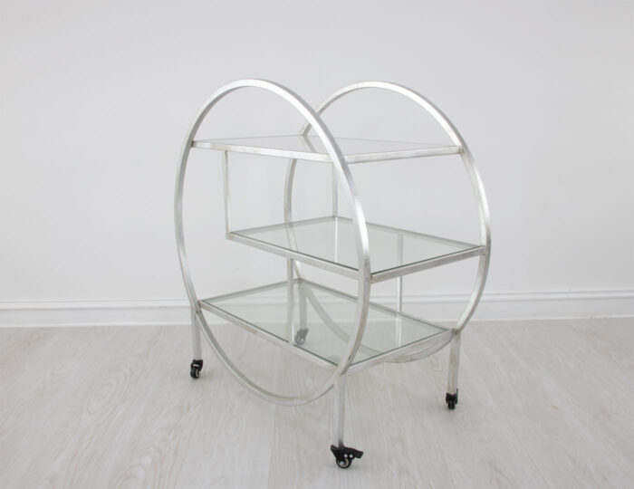 Milo Round Silver Bar Cart - Image 7