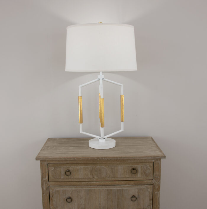 Mura White & Gold Table Lamp - Image 6