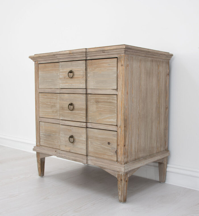 Norah 3 Drawer Oak Nightstand - Image 3