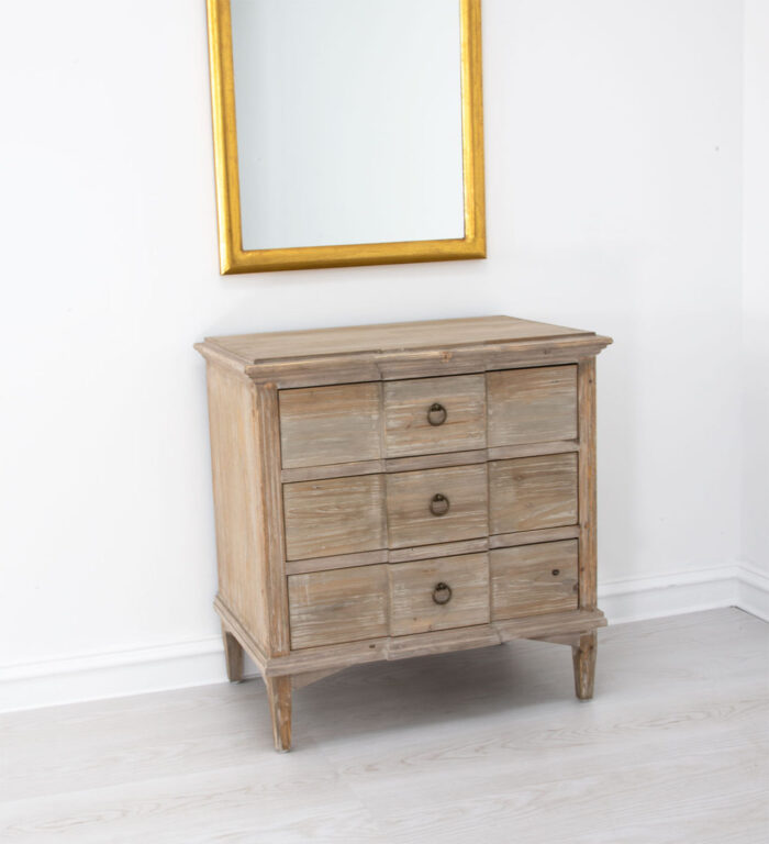 Norah 3 Drawer Oak Nightstand - Image 7