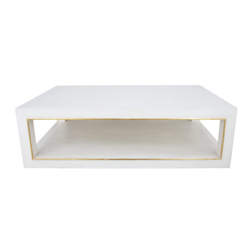 Odette White & Gold Coffee Table- Celline Home