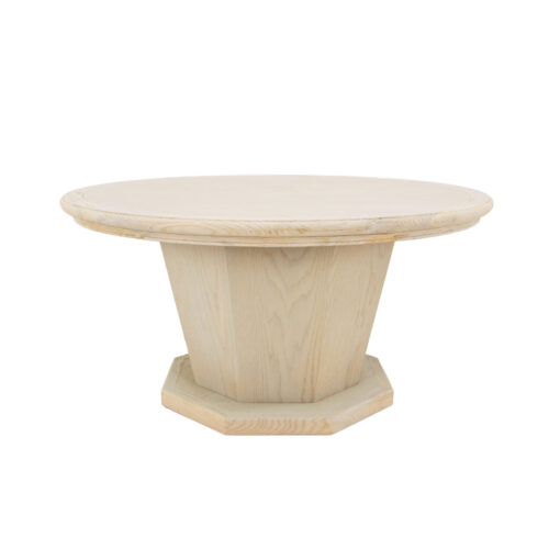 Olivia Oak Round Coffee Table- Celline Home