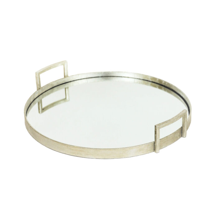 Ono Silver Round Mirrored Tray