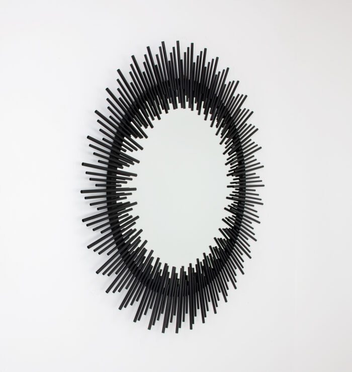 Pierre Black Sunburst Mirror - Image 2