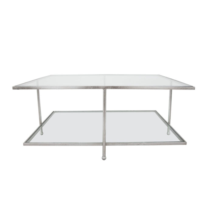 Romana Silver 2 Shelves Coffee Table- Celline Home