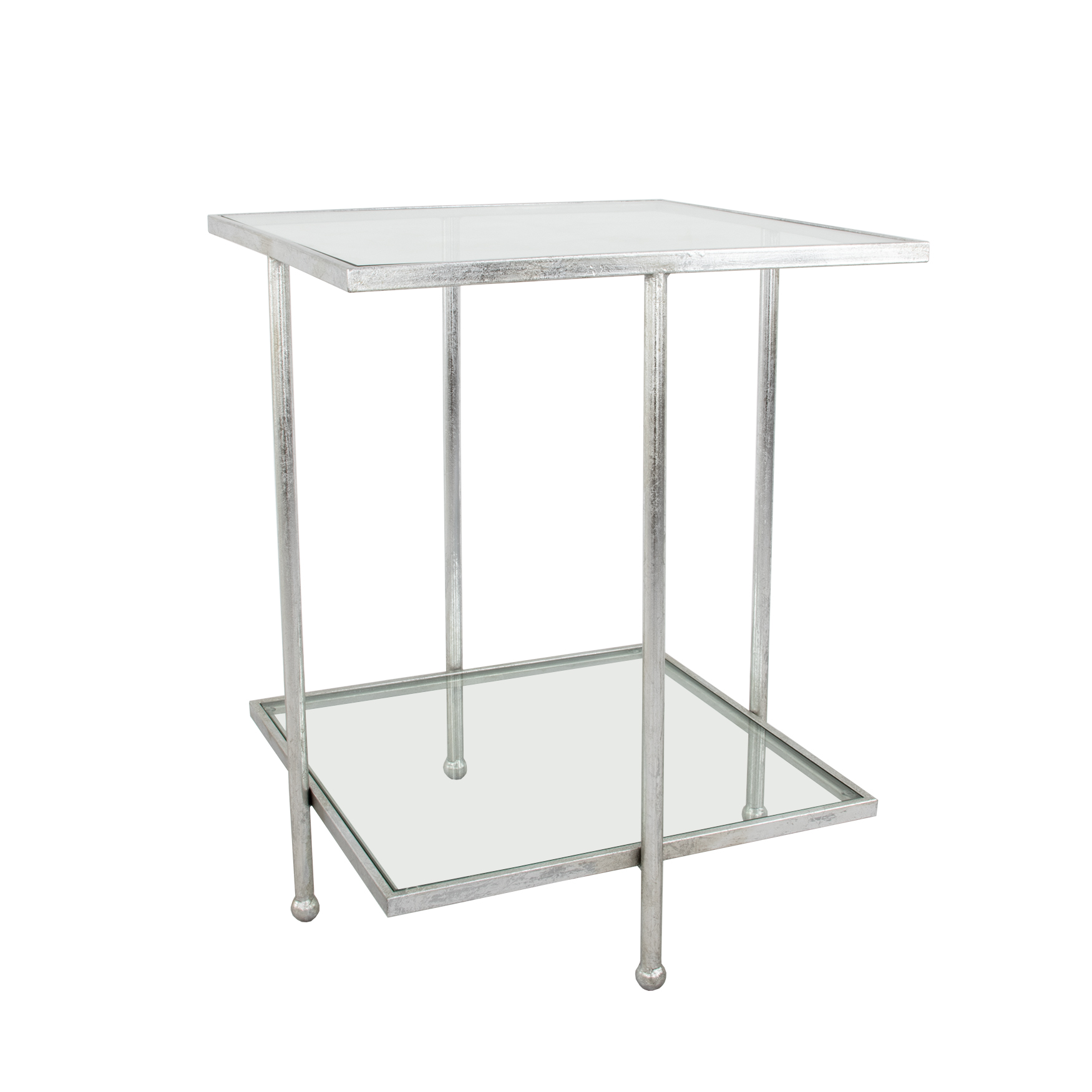 Romana Silver Square Side Table- Celline Home