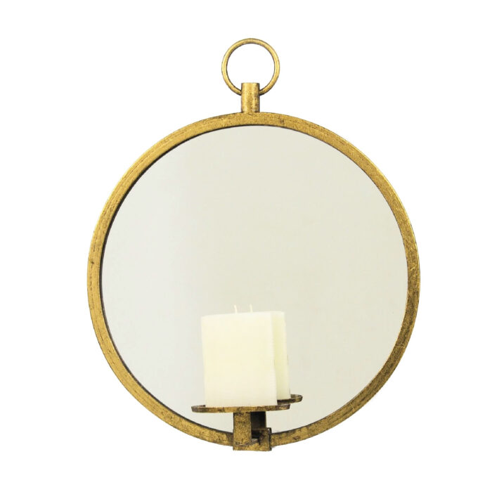 Roundy Gold Wall Candle Holder - Image 2