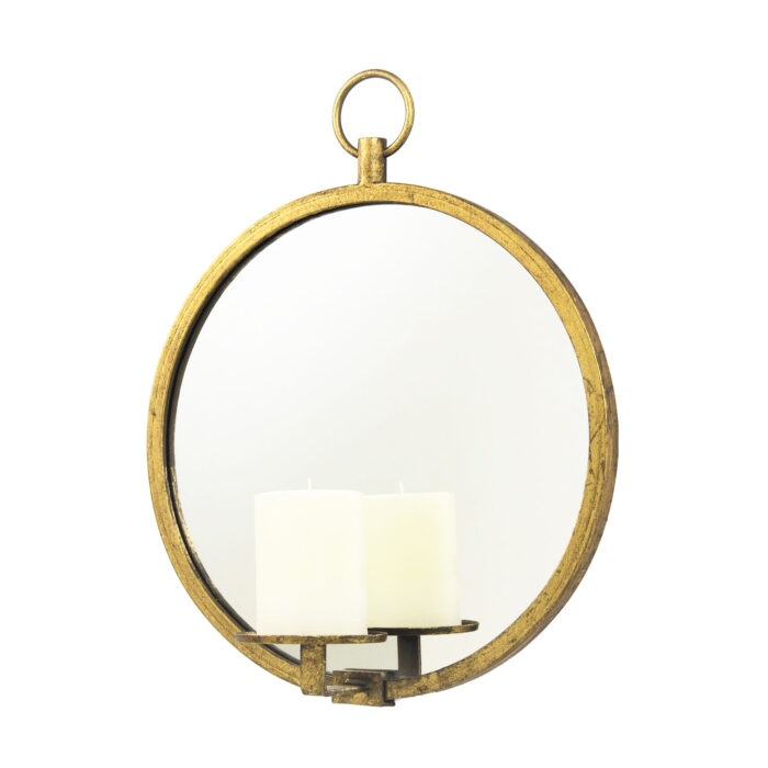 Roundy Gold Wall Candle Holder