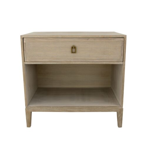 Sage Oak Wood Nightstand- Celline Home