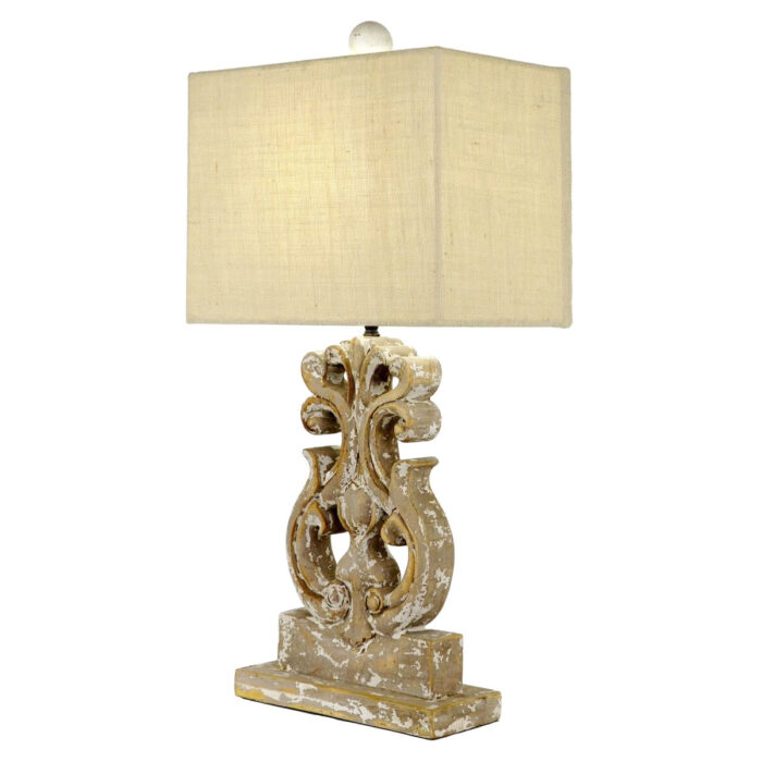 Seren Carved Wood Table Lamp - Image 2