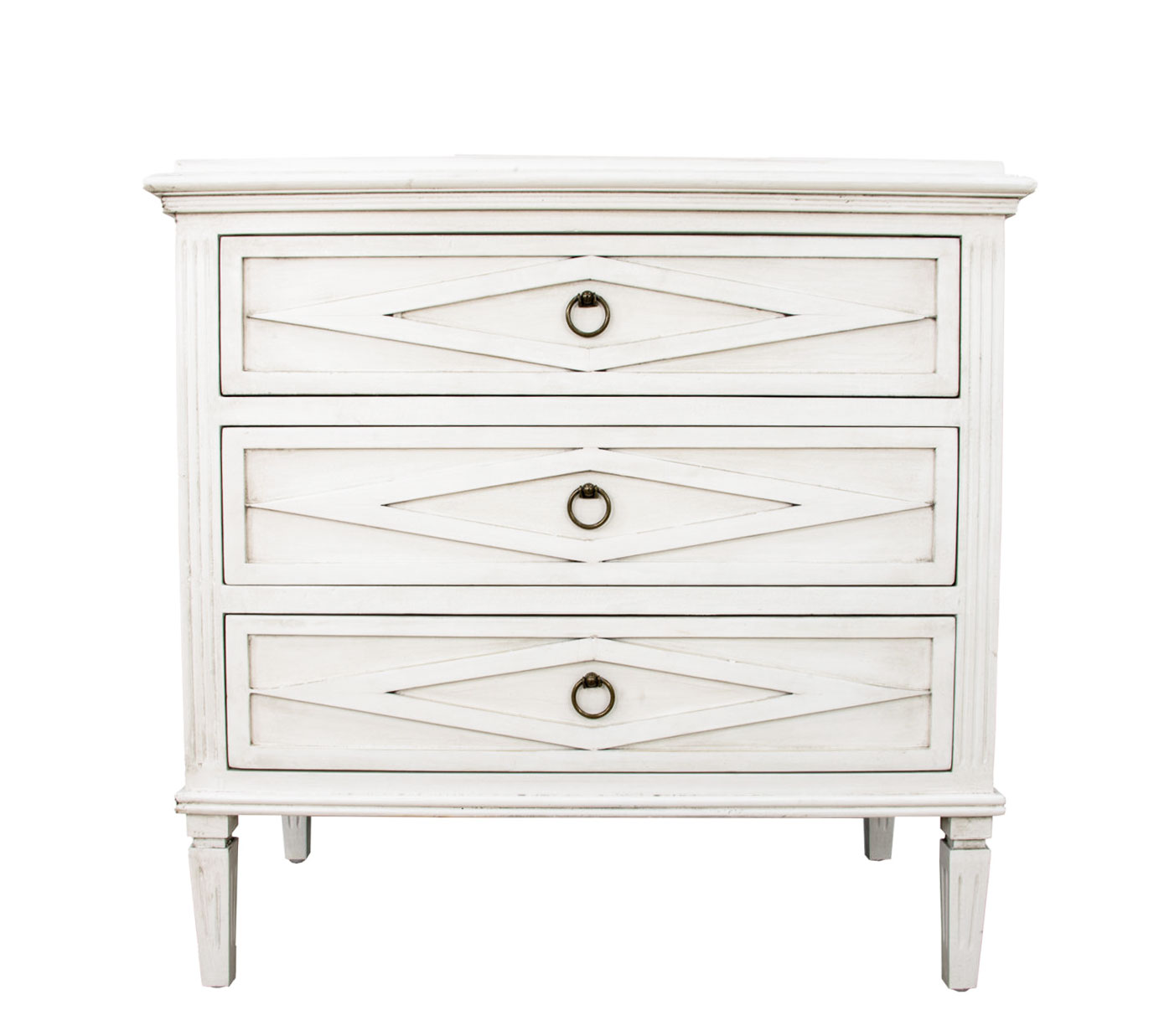 Sofia White Small Accent Table- Celline Home