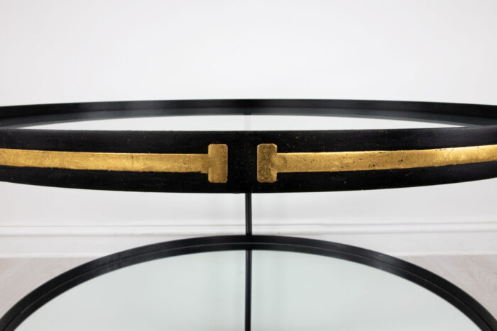 Tiffany Black & Gold Round Coffee Table - Image 7