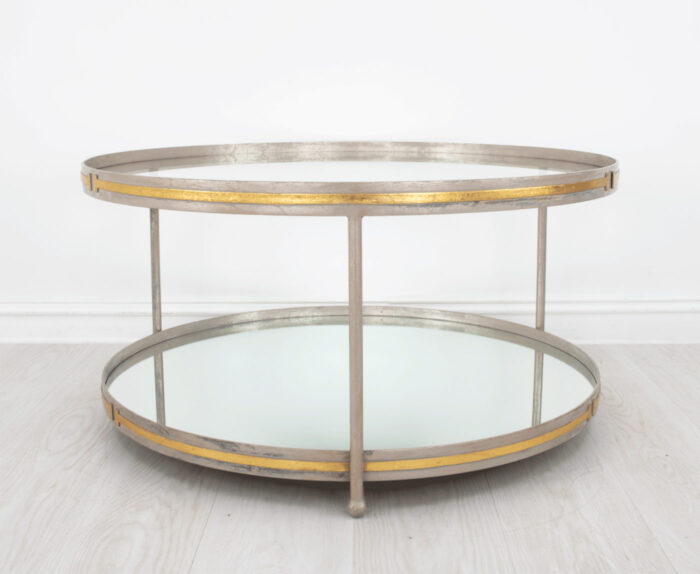 Tiffany Champagne & Gold Round Coffee Table - Image 4