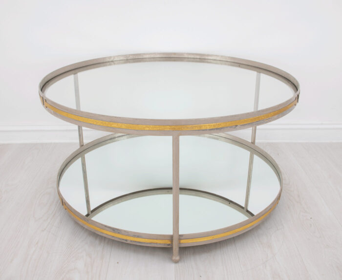 Tiffany Champagne & Gold Round Coffee Table - Image 3