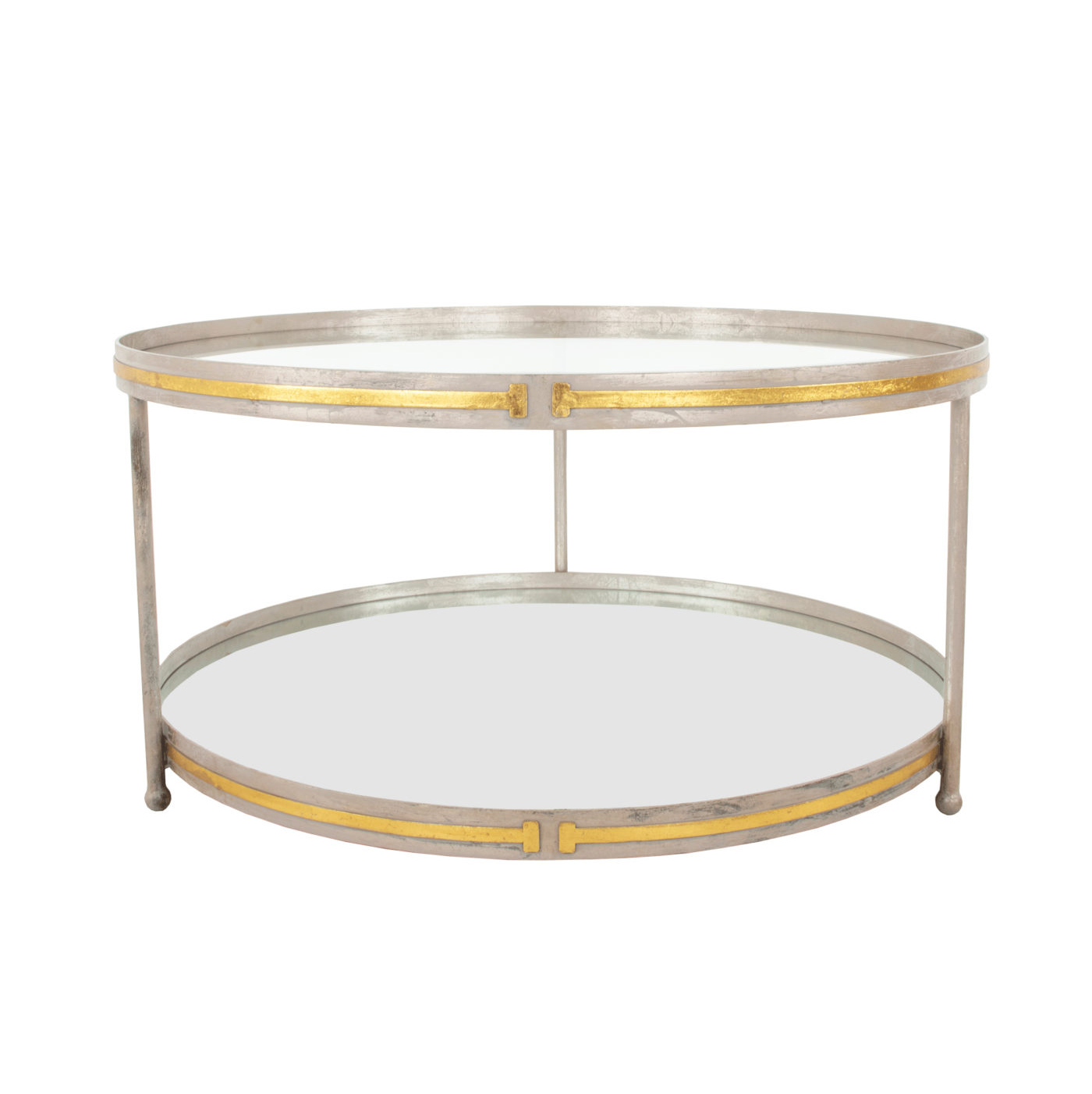 Tiffany Champagne & Gold Round Coffee Table- Celline Home