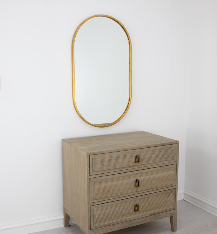 Tuma Gold Oval Wall Mirror - Image 3