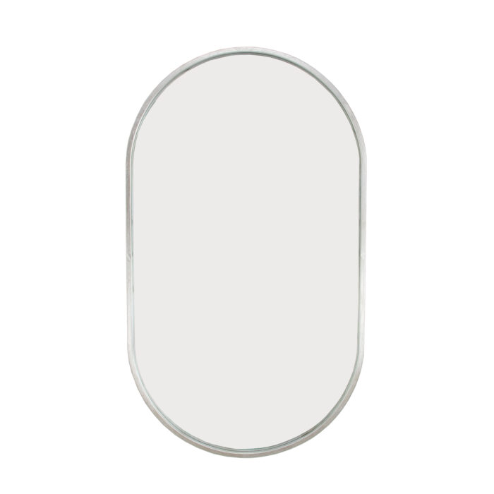 Tuma Silver Oval Wall Mirror- Celline Home