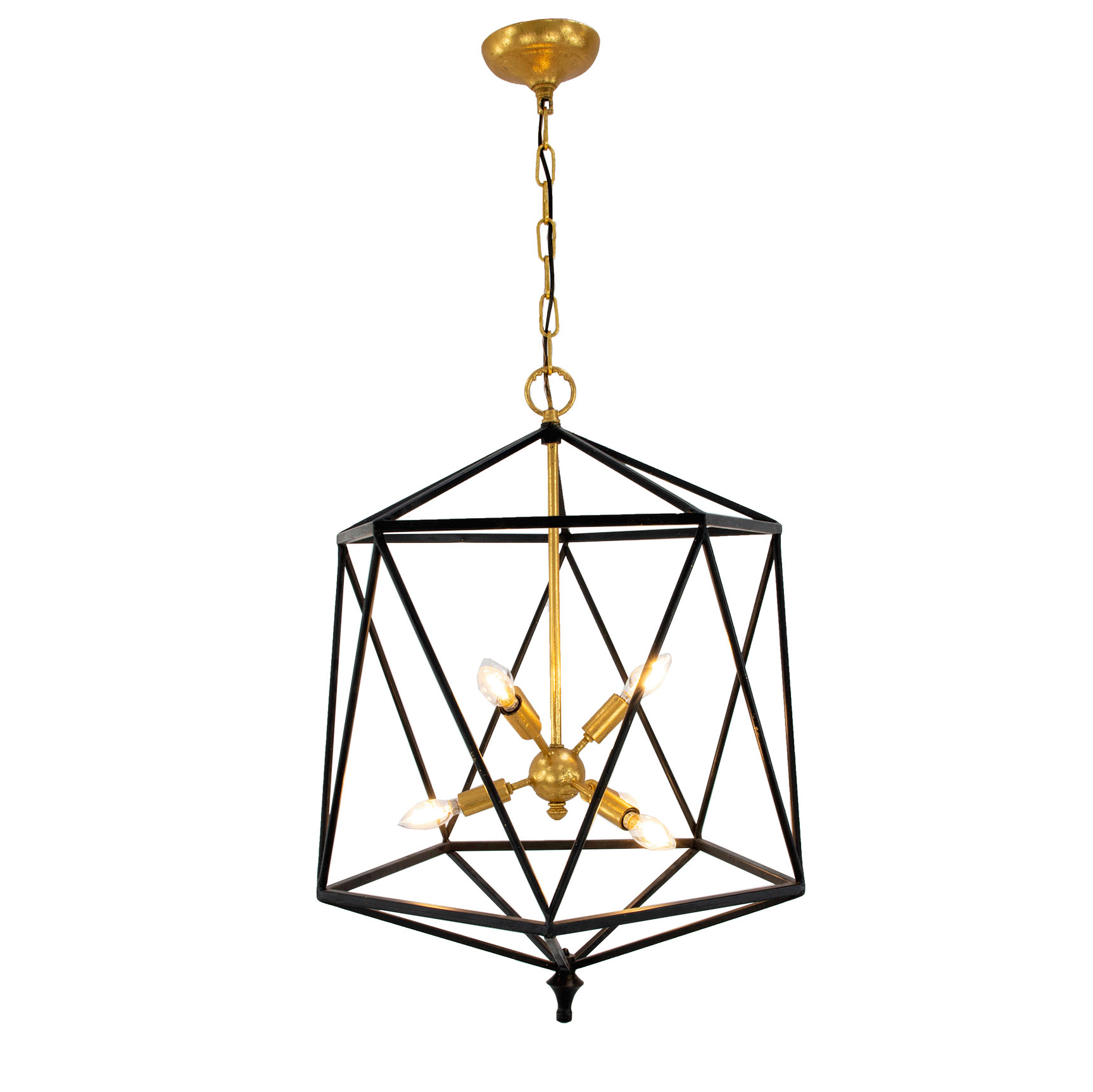 Victor Black & Gold Chandelier- Celline Home