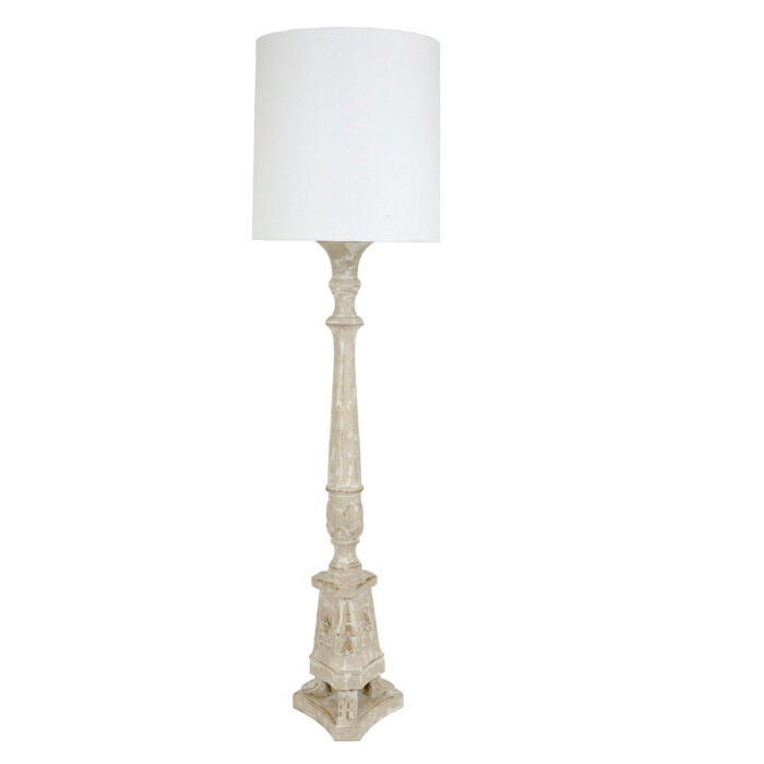 Martina Carved Wood Floor Lamp - Celline Home