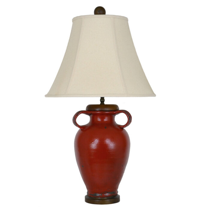 Kinsley Red Pottery Table Lamp - Celline Home