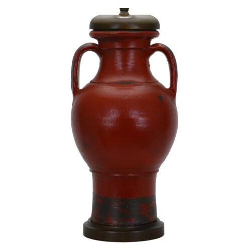 Geneva Red Pottery Table Lamp - Celline Home