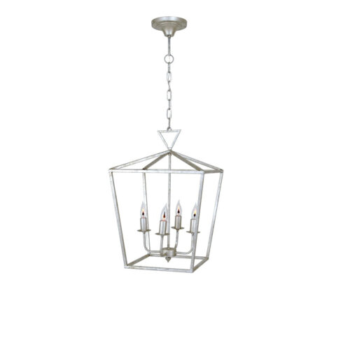 Dana 4 Light Silver Lantern - Celline Home