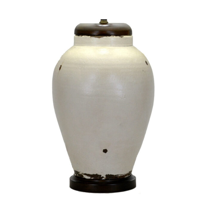 Oliver White Pottery Table Lamp - Celline Home