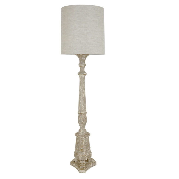 Remy Carved Wood Floor Lamp - Celline Home