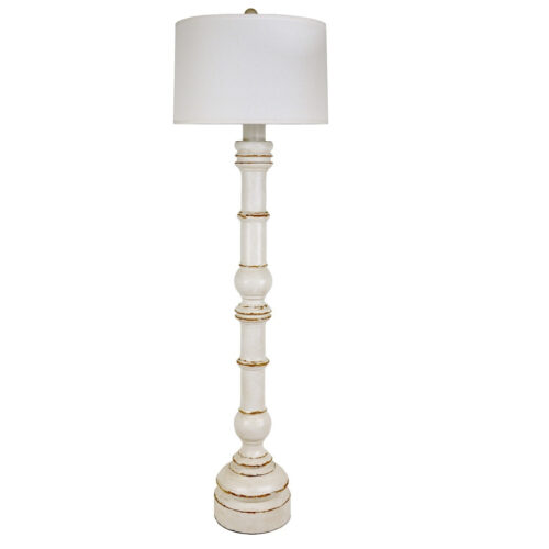 Big Ben White Wood Floor Lamp - Celline Home