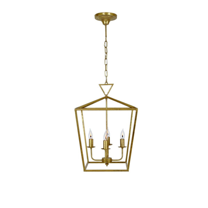 Dana 4 Light Gold Lantern - Celline Home