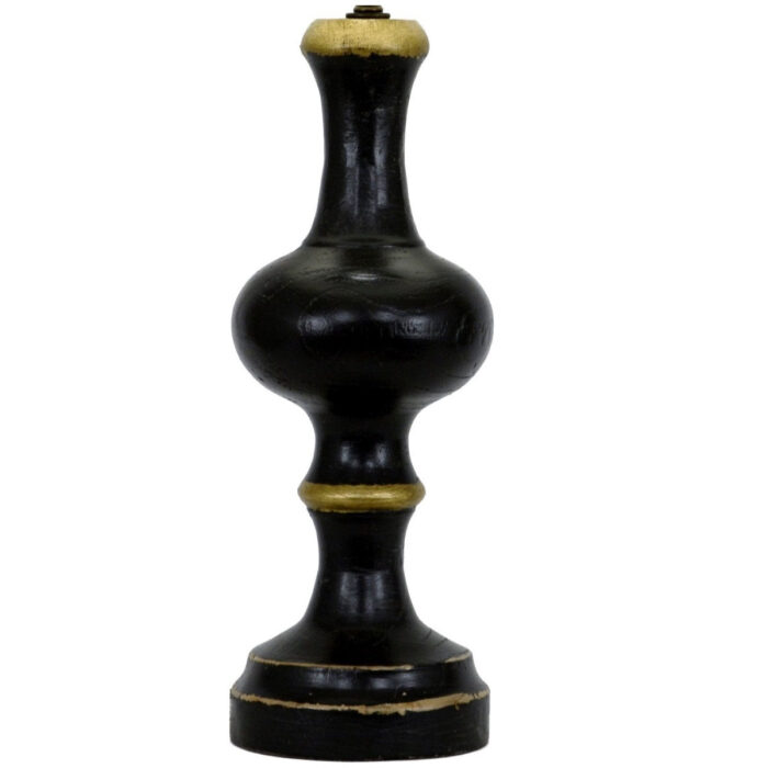 Ellis Solid Wood Black Table Lamp