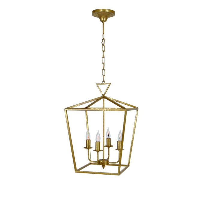 Dana 4 Light Gold Lantern - Celline Home