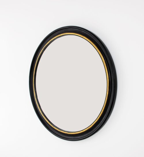 Arena Black and Gold Round Mirror- Celline Home