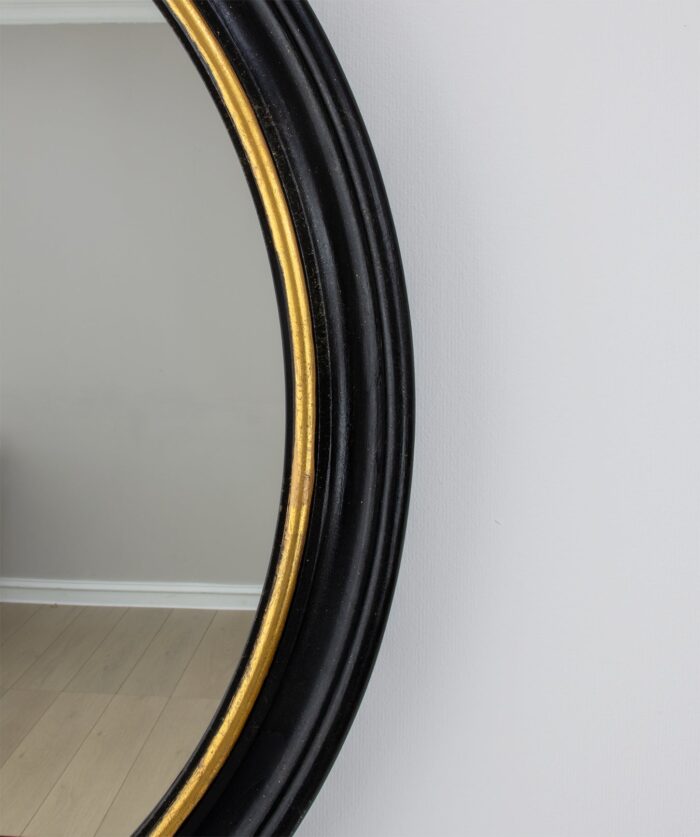 Arena Black and Gold Round Mirror- Celline Home