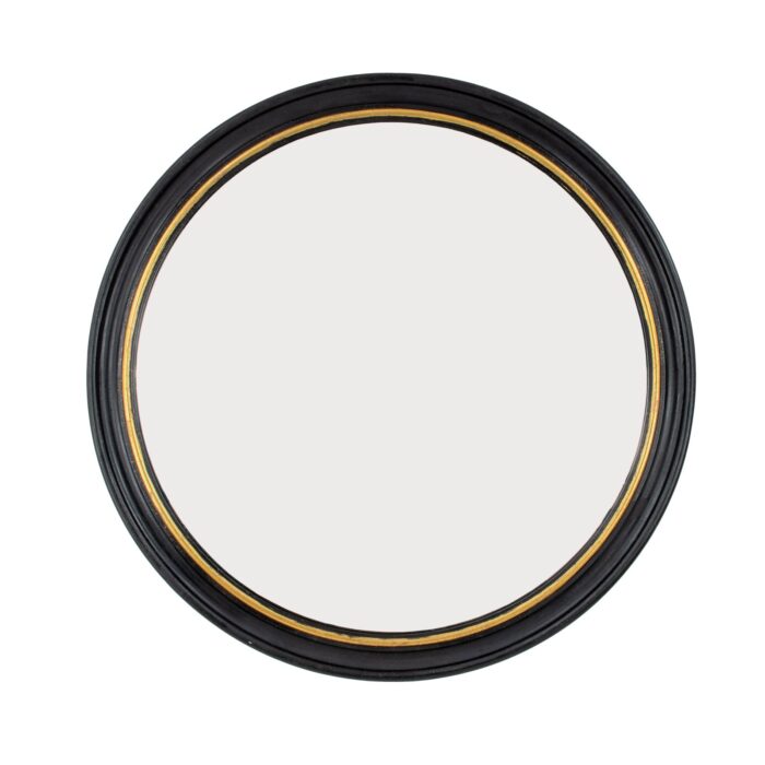 Arena Black and Gold Round Mirror- Celline Home