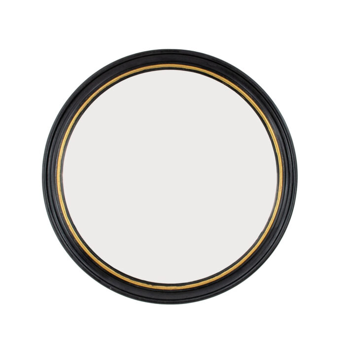 Arena Black and Gold Round Mirror- Celline Home