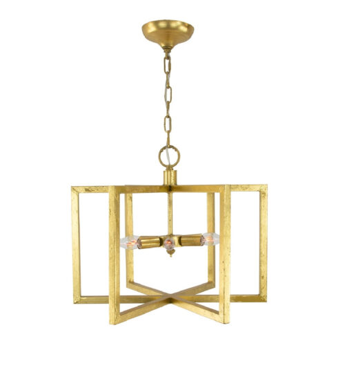 Aron 6 Light Gold Lantern- Celline Home