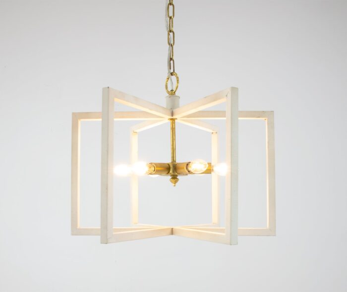 Aron 6 Light White and Gold Lantern- Celline Home