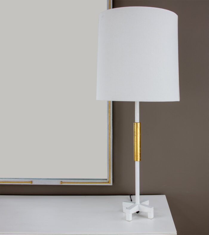 Aylan White and Gold Table Lamp