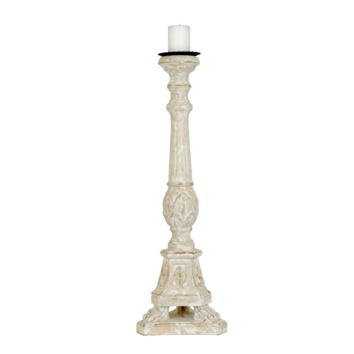 Calloway Carved Wooden Candelabra - Celline Home