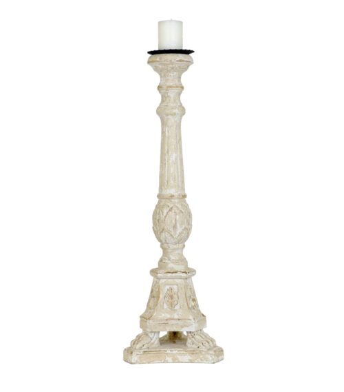 Calloway Carved Wooden Candelabra - Celline Home